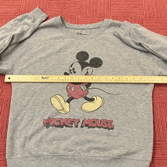 Disney Mickey Mouse vintage look Gray Sweatshirt women’s size large - Picture 5 of 14